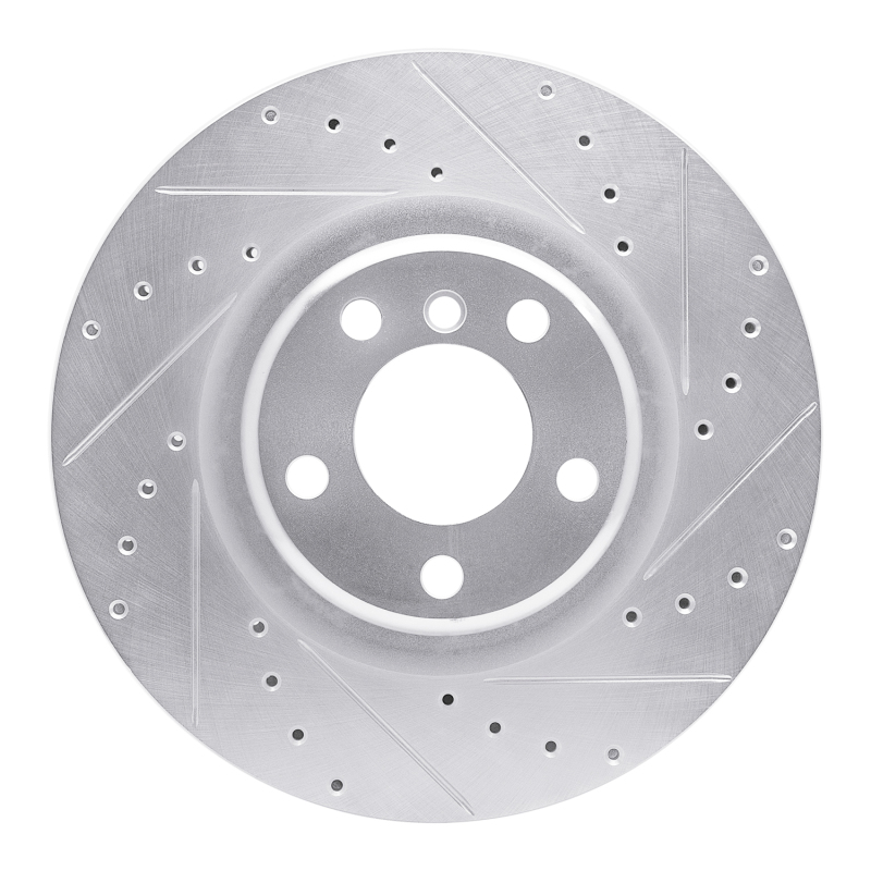 BMW 118i Brake Rotor (1) - Rear Right - R1 Concepts - Drilled & Slotted - Silver - `12-`20 BMW 118i Brake Rotor (1) - Rear Right - R1 Concepts - Drilled & Slotted - Silver - `12-`20